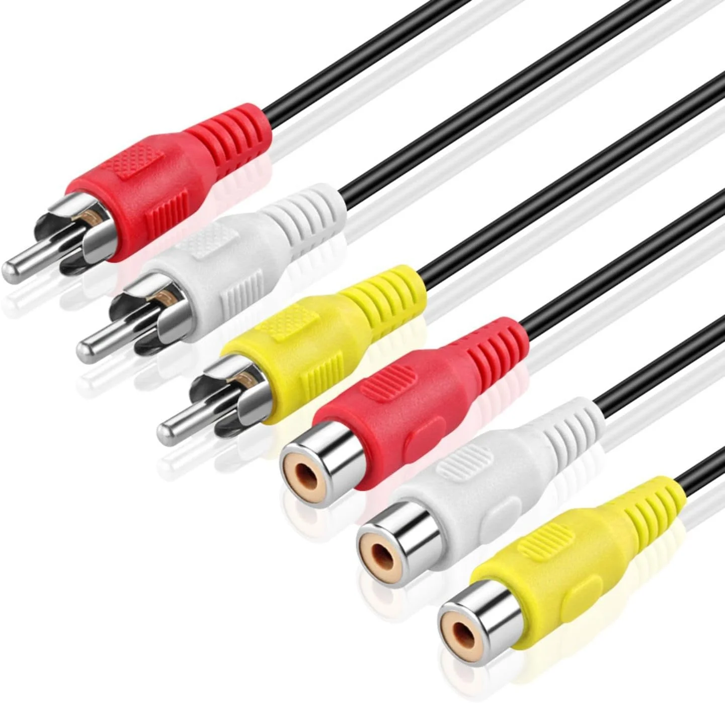 کابل افزایش طول 3 RCA (3 متر) - کابل قرمز، سفید، زرد نر به ماده 3RCA - کابل آداپتور کامپوزیت صدا و تصویر برای DVD، CD، AV TV، استریو، آمپلی فایر کابل افزایش طول 3 RCA (3 متر) - کابل قرمز، سفید، زرد نر به ماده 3RCA - کابل آداپتور کامپوزیت صدا و تصویر برای DVD، CD، AV TV، استریو، آمپلی فایر