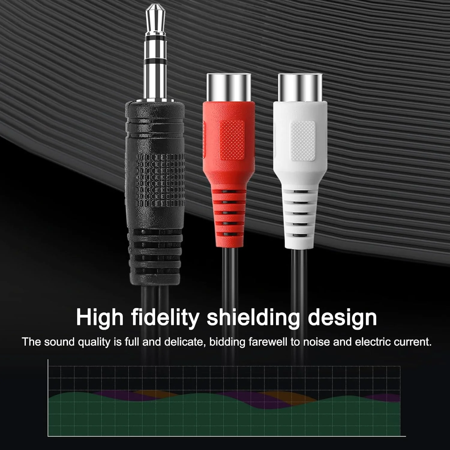 AXIYIBZI کابل Y استریو صوتی 3.5 میلی متری نر به 2 RCA مادگی، بسته 2 عددی - آداپتور RCA به AUX برای بلندگو، تبلت، سیستم استریو HiFi (30 سانتی متر) AXIYIBZI کابل Y استریو صوتی 3.5 میلی متری نر به 2 RCA مادگی، بسته 2 عددی - آداپتور RCA به AUX برای بلندگو، تبلت، سیستم استریو HiFi (30 سانتی متر)