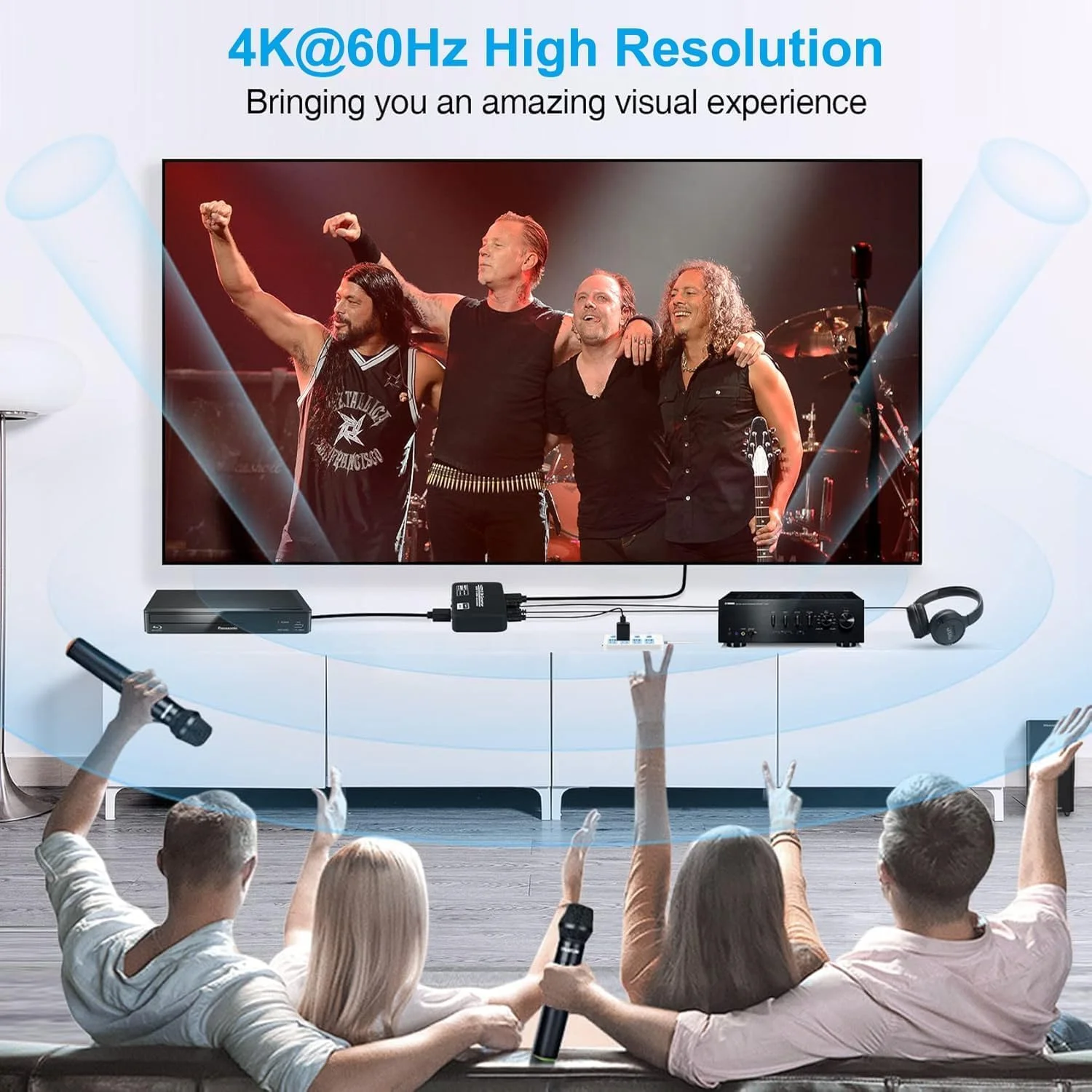 تبدیل کننده و اسپلیتر استخراج صدا HDMI 2.0b آودیو لینکز 4K@60Hz - HDMI به Optical Toslink SPDIF + خروجی آنالوگ استریو 3.5 میلی متری به همراه فیبر نوری