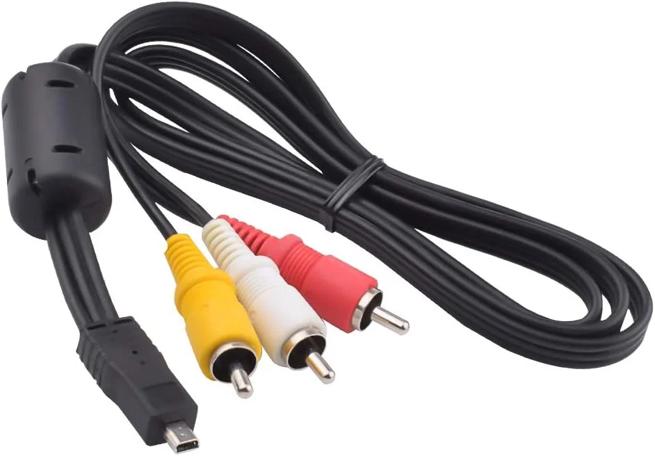 کابل AV جایگزین AXIYIBZI، کابل خروجی تلویزیون صوتی و تصویری مینی 8 پین به 3RCA برای مدل های EG-CP16 CoolPix AW100 AW110 L840 L830 L820 L810 S9100 S1200pj D3200 D3300 D5200 D5300 D3400 D3100 D5100 D5200