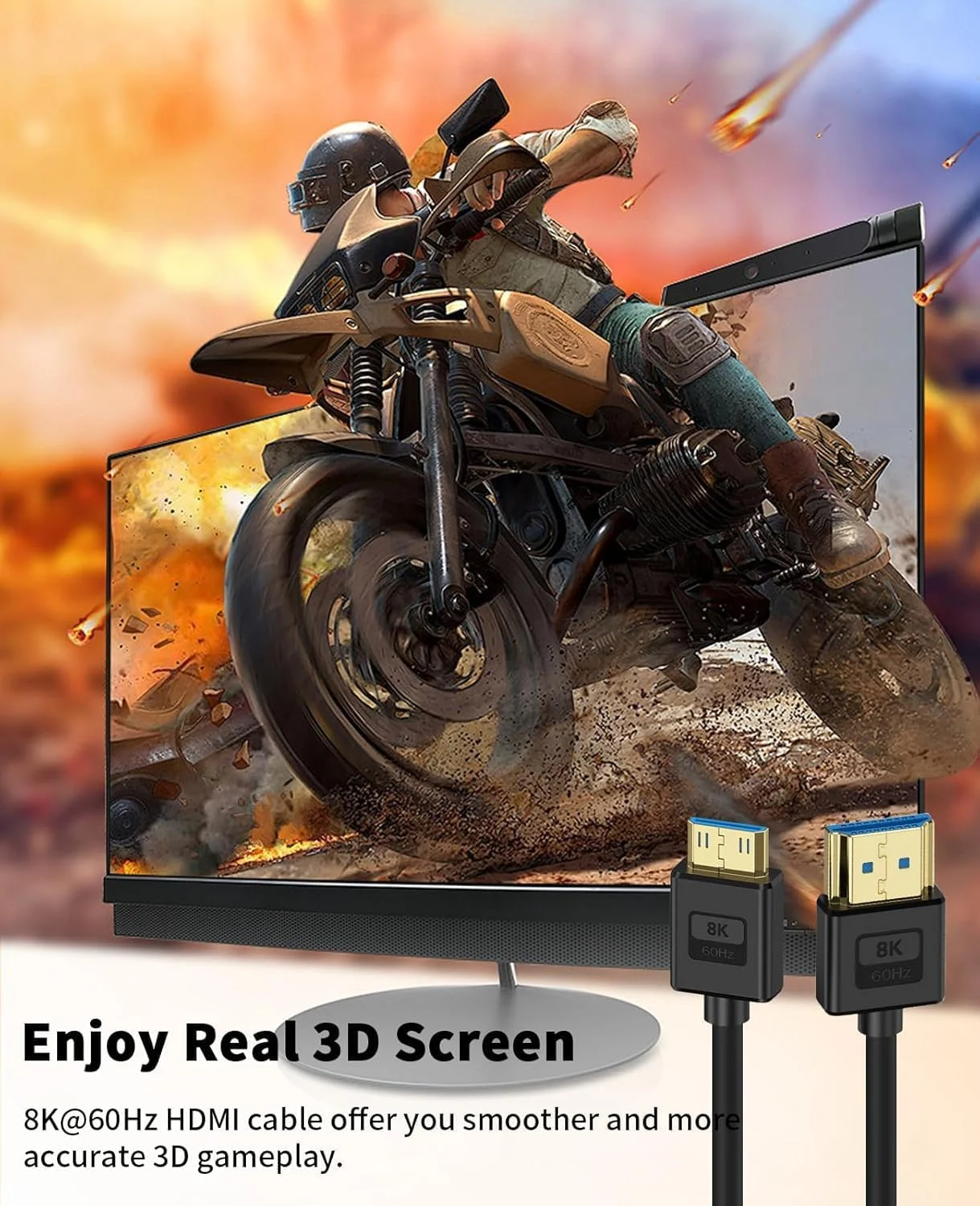 کابل مینی HDMI به HDMI فوق العاده نازک 8K آزونی، کابل سیلیکونی نرم و باریک 2.1 با سرعت 48 گیگابیت بر ثانیه، پشتیبانی از 8K@60Hz برای دوربین فیلمبرداری، دوربین، لپ تاپ، HDTV