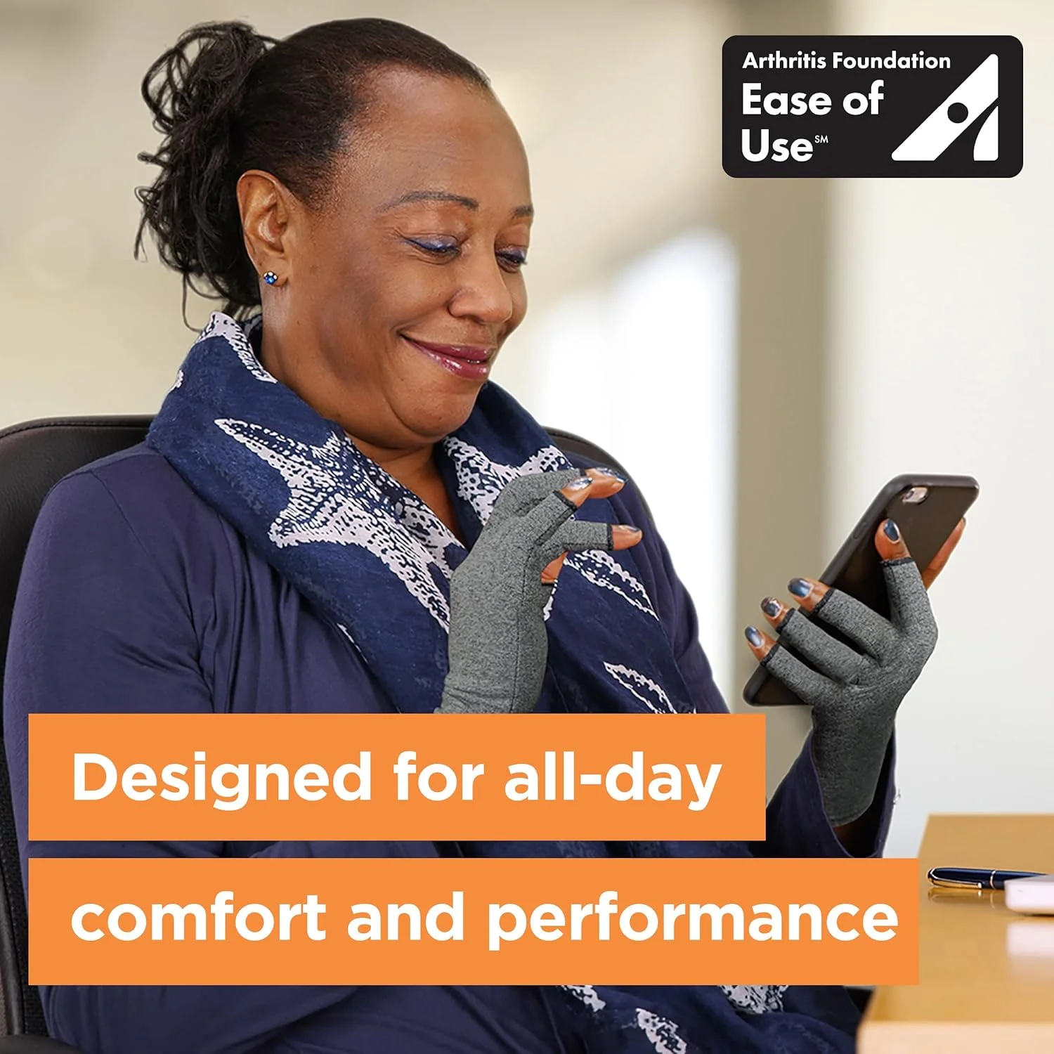 دستکش های فشاری برای آرتروز و تسکین درد مفاصل - دستکش های بدون انگشت برای حمایت از گردش خون - خاکستری - سایز کوچک