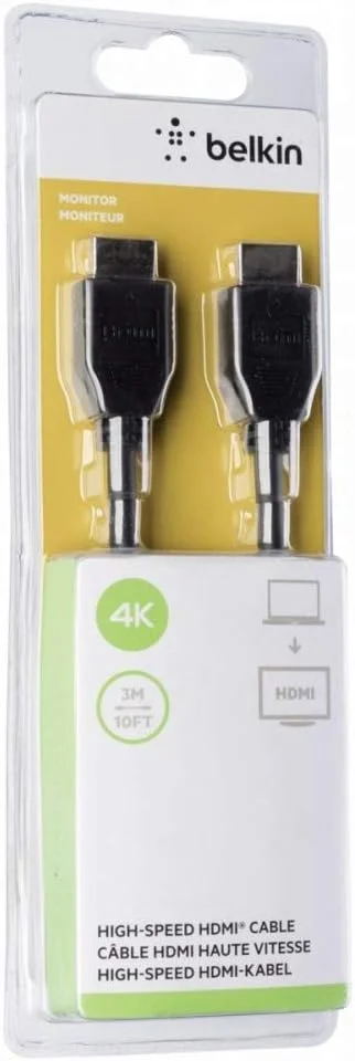 کابل HDMI 2.0 بلکین با سرعت بالا - 3 متر (پشتیبانی از 4K، Ultra HD، 3D) - مشکی کابل HDMI 2.0 بلکین با سرعت بالا - 3 متر (پشتیبانی از 4K، Ultra HD، 3D) - مشکی