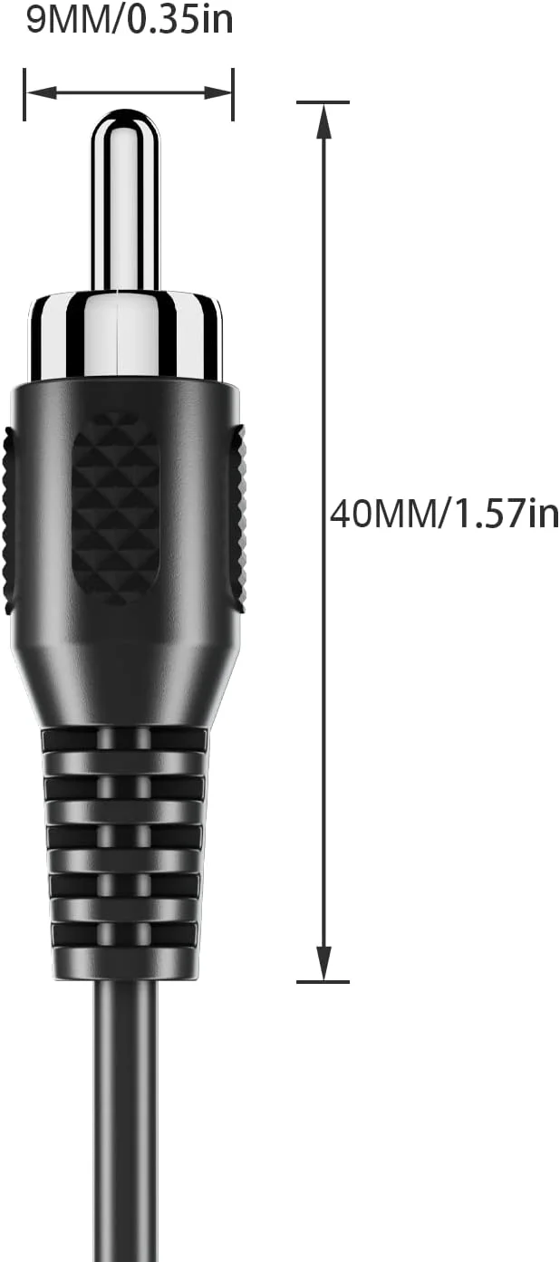 آداپتور سیم بلندگو به RCA برلات، کابل های سیم لخت بلندگو به آداپتور پلاگین RCA برای تعمیر سیم بلندگو برای آمپلی فایر بلندگو گیرنده های صوتی تصویری (بسته 2 عددی 20AWG 2 متری)