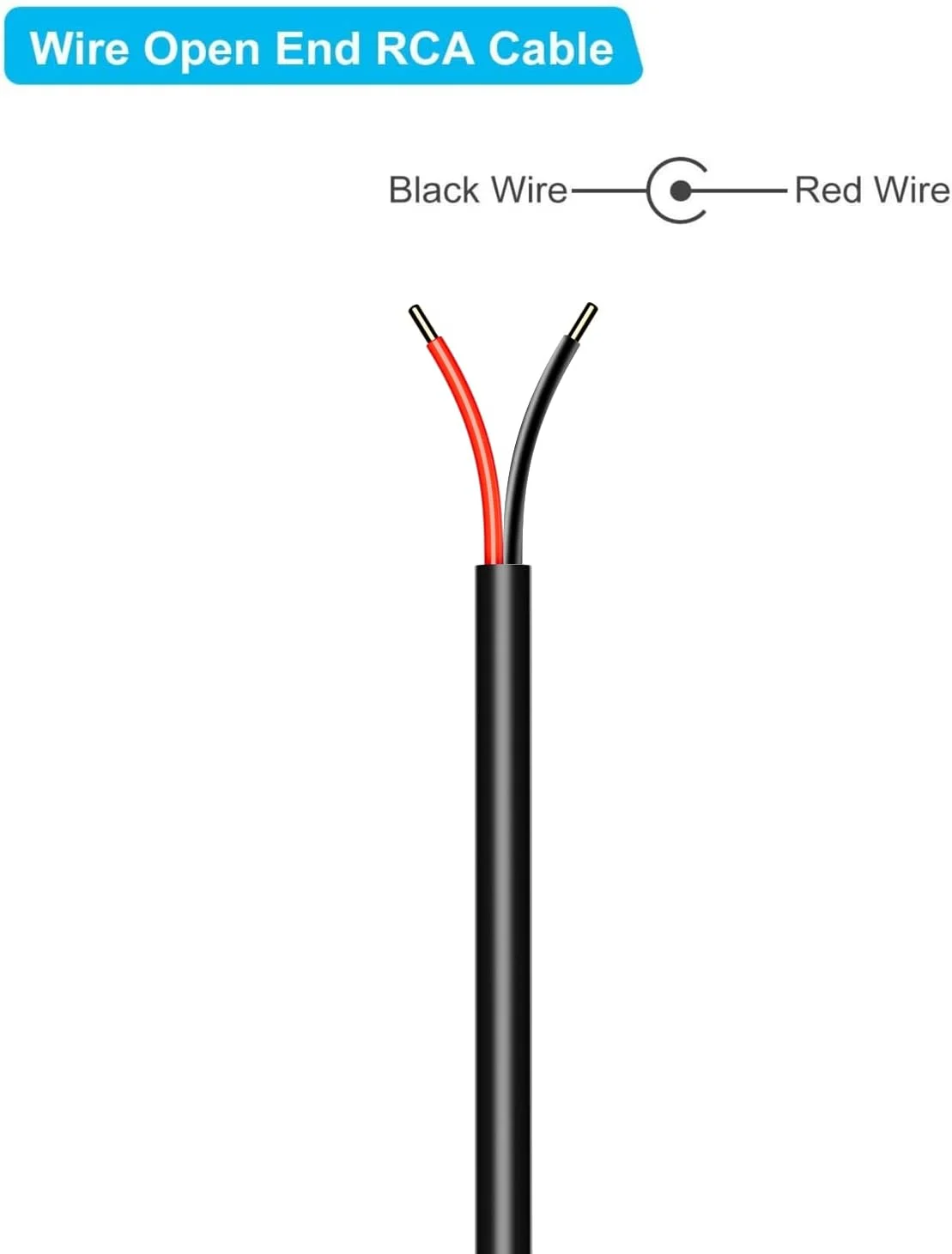 آداپتور سیم بلندگو به RCA برلات، کابل های سیم لخت بلندگو به آداپتور پلاگین RCA برای تعمیر سیم بلندگو برای آمپلی فایر بلندگو گیرنده های صوتی تصویری (بسته 2 عددی 20AWG 2 متری)