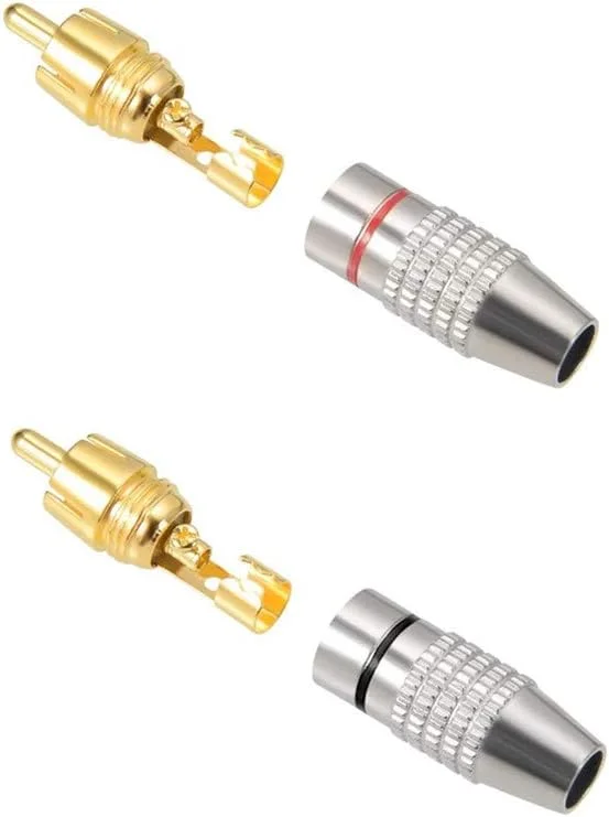 اتصال دهنده کابل آداپتور صوتی و تصویری RCA بدون لحیم کاری با روکش طلا (بسته 10 عددی) اتصال دهنده کابل آداپتور صوتی و تصویری RCA بدون لحیم کاری با روکش طلا (بسته 10 عددی)