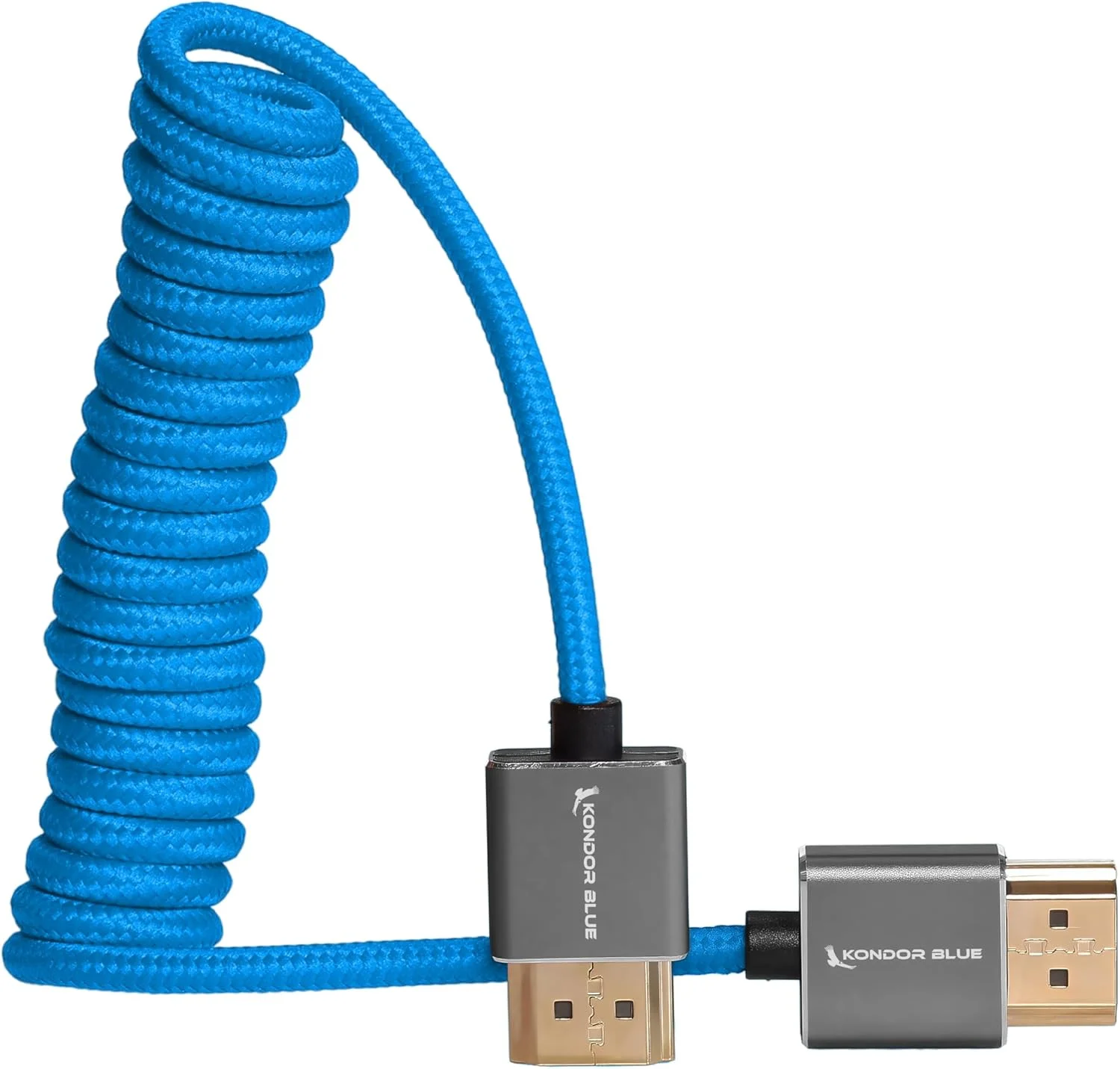 کابل HDMI به HDMI با سرعت بالا، بافته شده، فنری، مناسب مانیتورهای روی دوربین، 4K 3D HDR، 3840 x 2160-60Hz، 18Gbps Metadata، طول 35 تا 60 سانتی متر