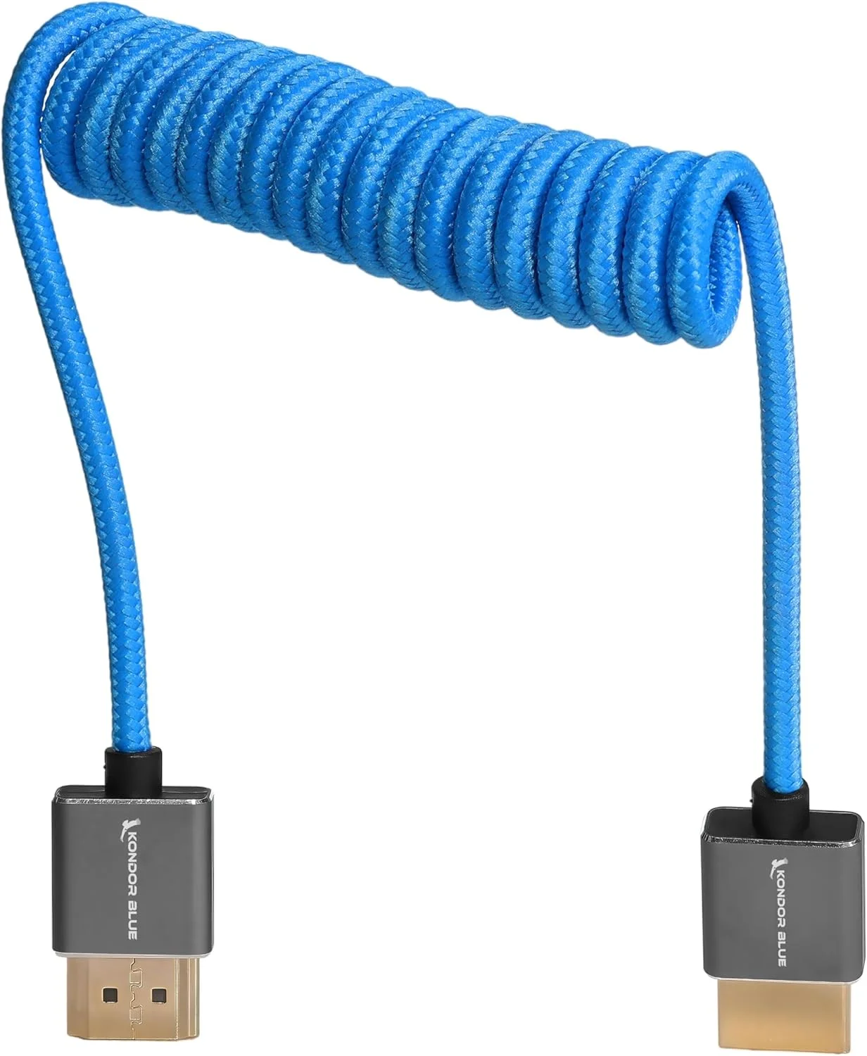 کابل HDMI به HDMI با سرعت بالا، بافته شده، فنری، مناسب مانیتورهای روی دوربین، 4K 3D HDR، 3840 x 2160-60Hz، 18Gbps Metadata، طول 35 تا 60 سانتی متر