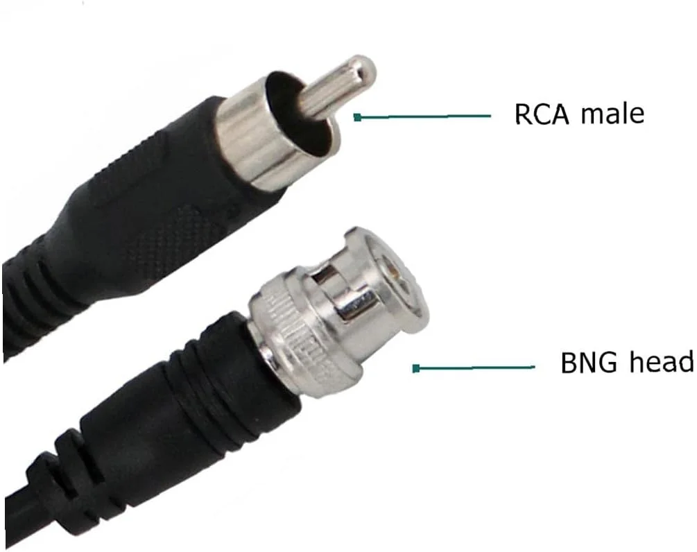 کابل نر RCA به نر BNC به طول 3 فوت، کابل ویدیویی BNC نر به AV، کابل افزایش صدا، برای اتصال ویدیویی مشکی با دوام فوق العاده