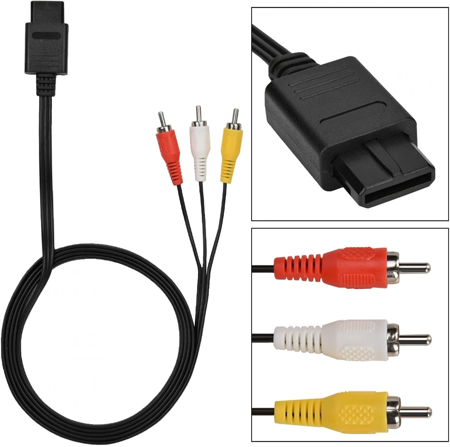 کابل AV کامپوزیت، کابل کنسول بازی، کابل صوتی و تصویری، کابل صوتی و تصویری، کابل صوتی و تصویری استاندارد برای بازی های ویدیویی.