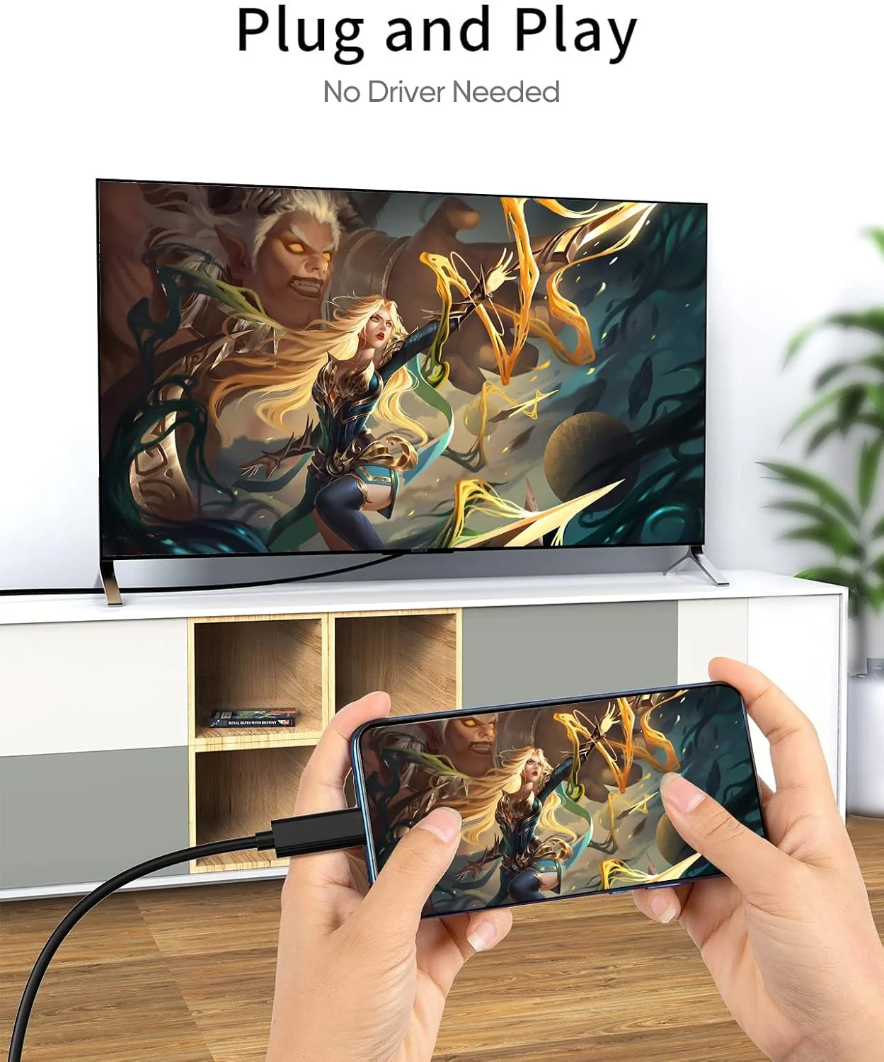 کابل USB C به HDMI کیبل کریشن 4K با نرخ 60 هرتز، طول 3 متر، نوع C (سازگار با Thunderbolt 3)، سازگار با MacBook Pro 2017، iPad Pro/Mac Mini 2018، Chromebook Pixel، Yoga 920، Samsung S8، مشکی