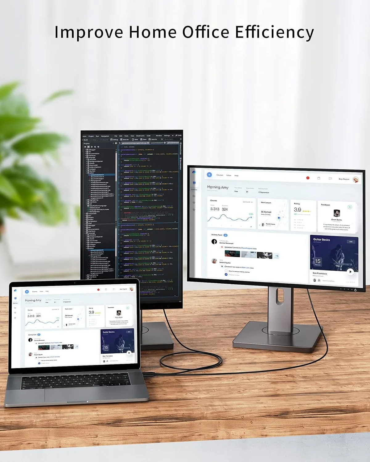 کابل USB C به HDMI کیبل کریشن 4K با نرخ 60 هرتز، طول 3 متر، نوع C (سازگار با Thunderbolt 3)، سازگار با MacBook Pro 2017، iPad Pro/Mac Mini 2018، Chromebook Pixel، Yoga 920، Samsung S8، مشکی
