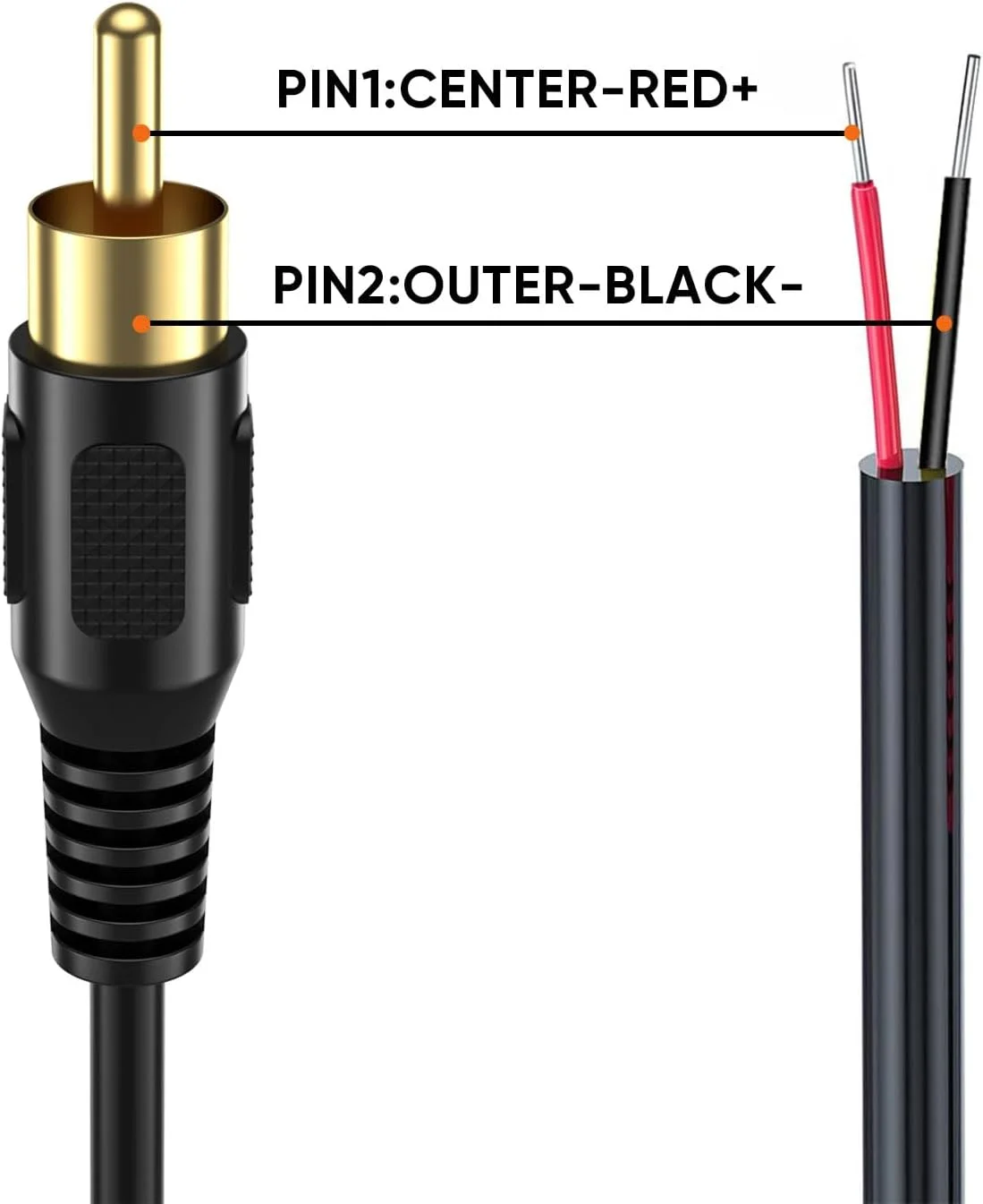 تبدیل RCA به سیم بلندگو CableCreation، 2 کابل سیم لخت به آداپتور دوشاخه RCA سازگار با آمپلی فایر بلندگو، گیرنده صوتی و تصویری AV، تلویزیون، ساب ووفر (2 عدد 20AWG 1 متر) تبدیل RCA به سیم بلندگو CableCreation، 2 کابل سیم لخت به آداپتور دوشاخه RCA سازگار با آمپلی فایر بلندگو، گیرنده صوتی و تصویری AV، تلویزیون، ساب ووفر (2 عدد 20AWG 1 متر)