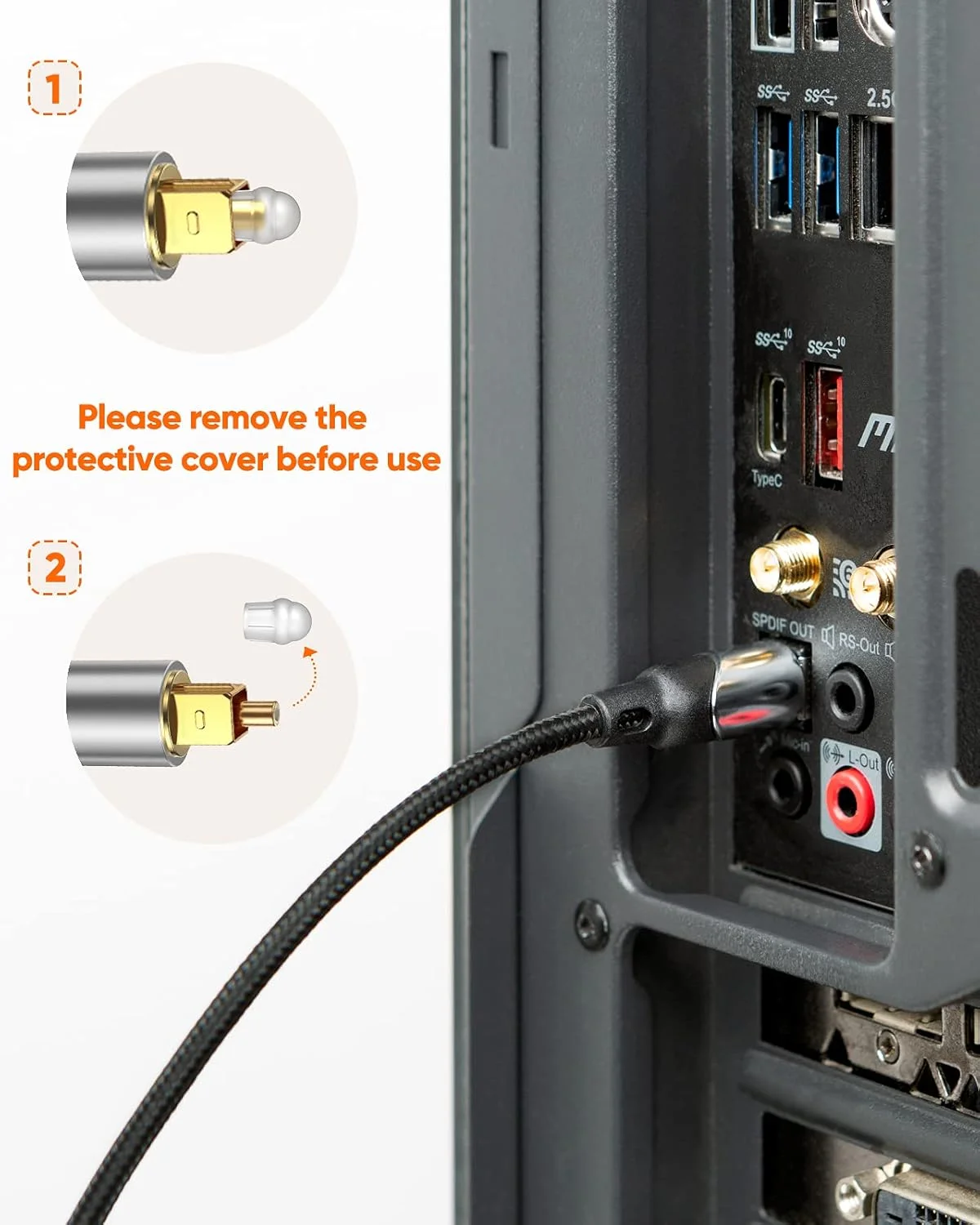 کابل صوتی دیجیتال نوری CableCreation، کابل 15 فوتی Toslink نر SPDIF با روکش بافته شده نایلونی فیبر نوری برای سینمای خانگی، ساندبار، تلویزیون، PS4، Xbox، VD/CD و غیره. مشکی و نقره ای کابل صوتی دیجیتال نوری CableCreation، کابل 15 فوتی Toslink نر SPDIF با روکش بافته شده نایلونی فیبر نوری برای سینمای خانگی، ساندبار، تلویزیون، PS4، Xbox، VD/CD و غیره. مشکی و نقره ای