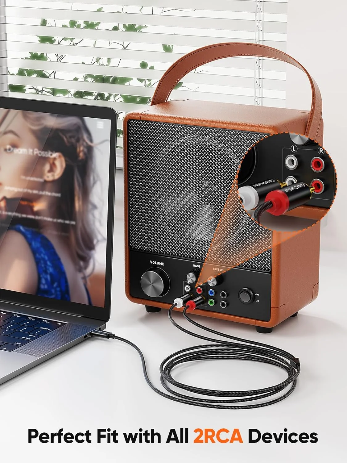 کابل تبدیل USB-C به RCA صوتی CableCreation، طول 3 متر، تبدیل Type-C به 2 خروجی RCA نر، آداپتور RCA به USB-C برای آیفون 15، تبلت، سینمای خانگی، DVD، آمپلی فایر، بلندگو، استریوی ماشین، Samsung Galaxy S23 کابل تبدیل USB-C به RCA صوتی CableCreation، طول 3 متر، تبدیل Type-C به 2 خروجی RCA نر، آداپتور RCA به USB-C برای آیفون 15، تبلت، سینمای خانگی، DVD، آمپلی فایر، بلندگو، استریوی ماشین، Samsung Galaxy S23