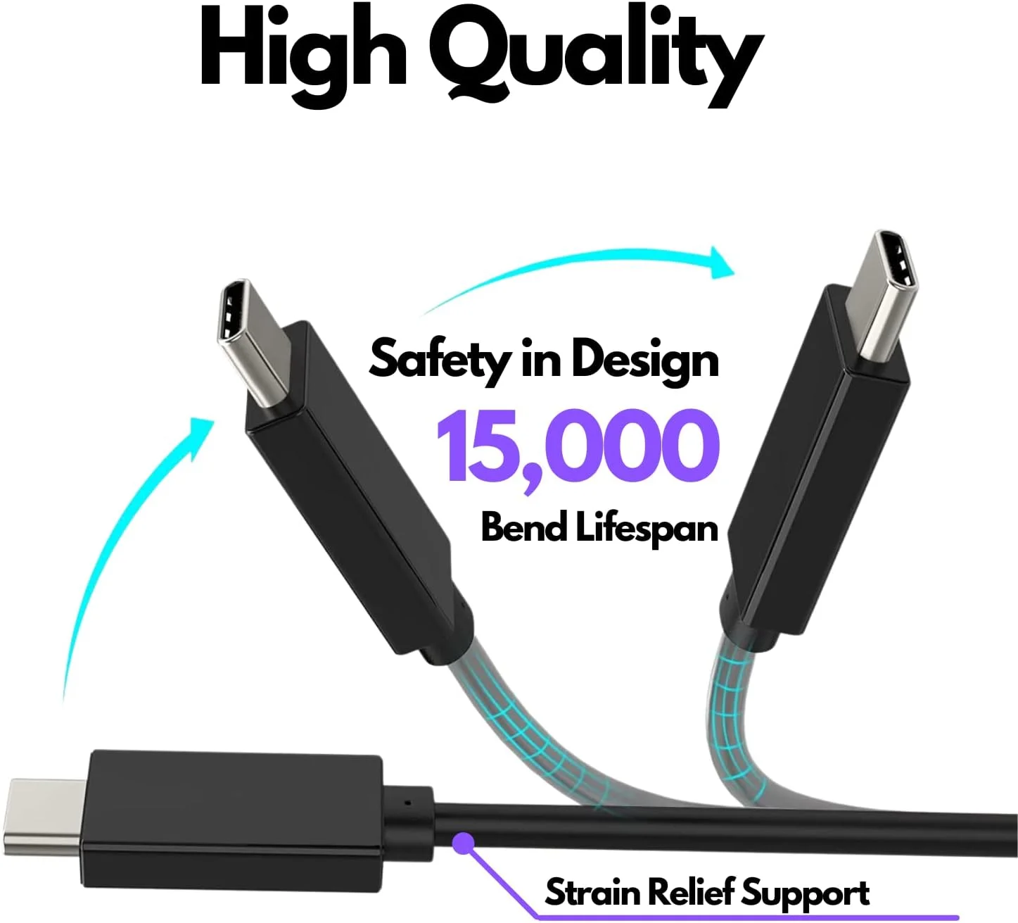 کابل USB-C به USB-C مدل CBUS (کوتاه 10 اینچی) USB 3.2 Gen 2 با توان 100 وات | سازگار با Thunderbolt، داک استیشن های PD، درایوهای SSD، MacBook Pro، Air، Dell XPS 13/15، Lenovo Yoga، ThinkPad