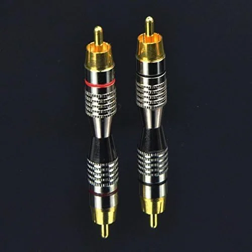 اتصال دهنده کابل آداپتور صوتی و تصویری RCA با روکش طلا (بسته 20 عددی)