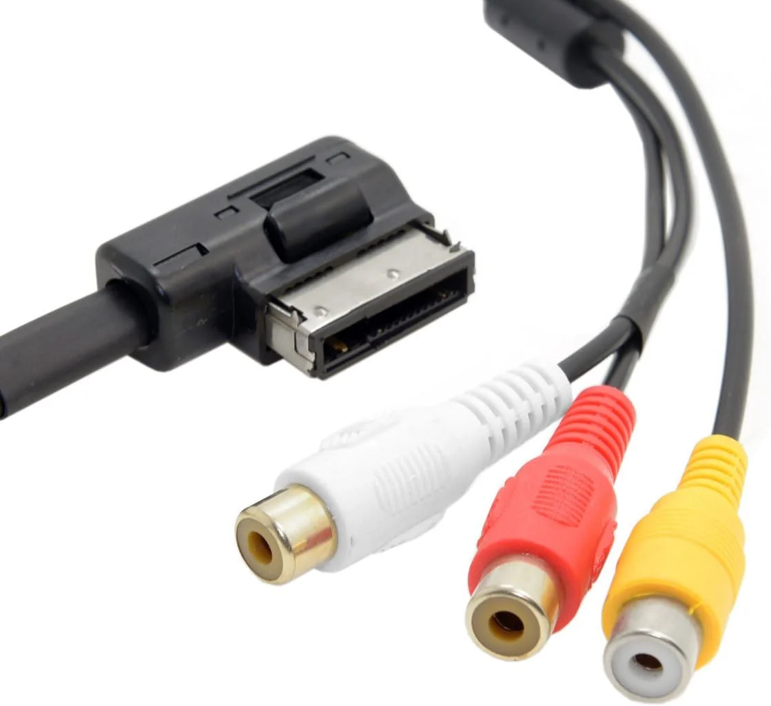 کابل صوتی و تصویری 3 RCA به AMI MMI مادگی برای خودروهای Audi A1 A7 A8 VW کابل صوتی و تصویری 3 RCA به AMI MMI مادگی برای خودروهای Audi A1 A7 A8 VW