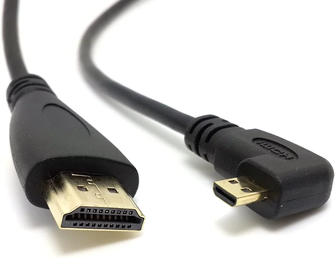 کابل میکرو HDMI به HDMI نر زاویه راست 90 درجه 1.5 متری