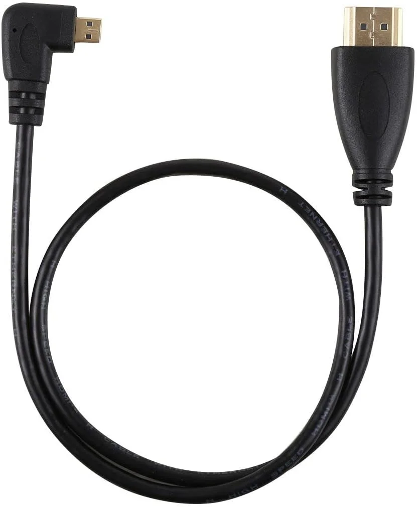 کابل میکرو HDMI به HDMI نر زاویه راست 90 درجه 1.5 متری