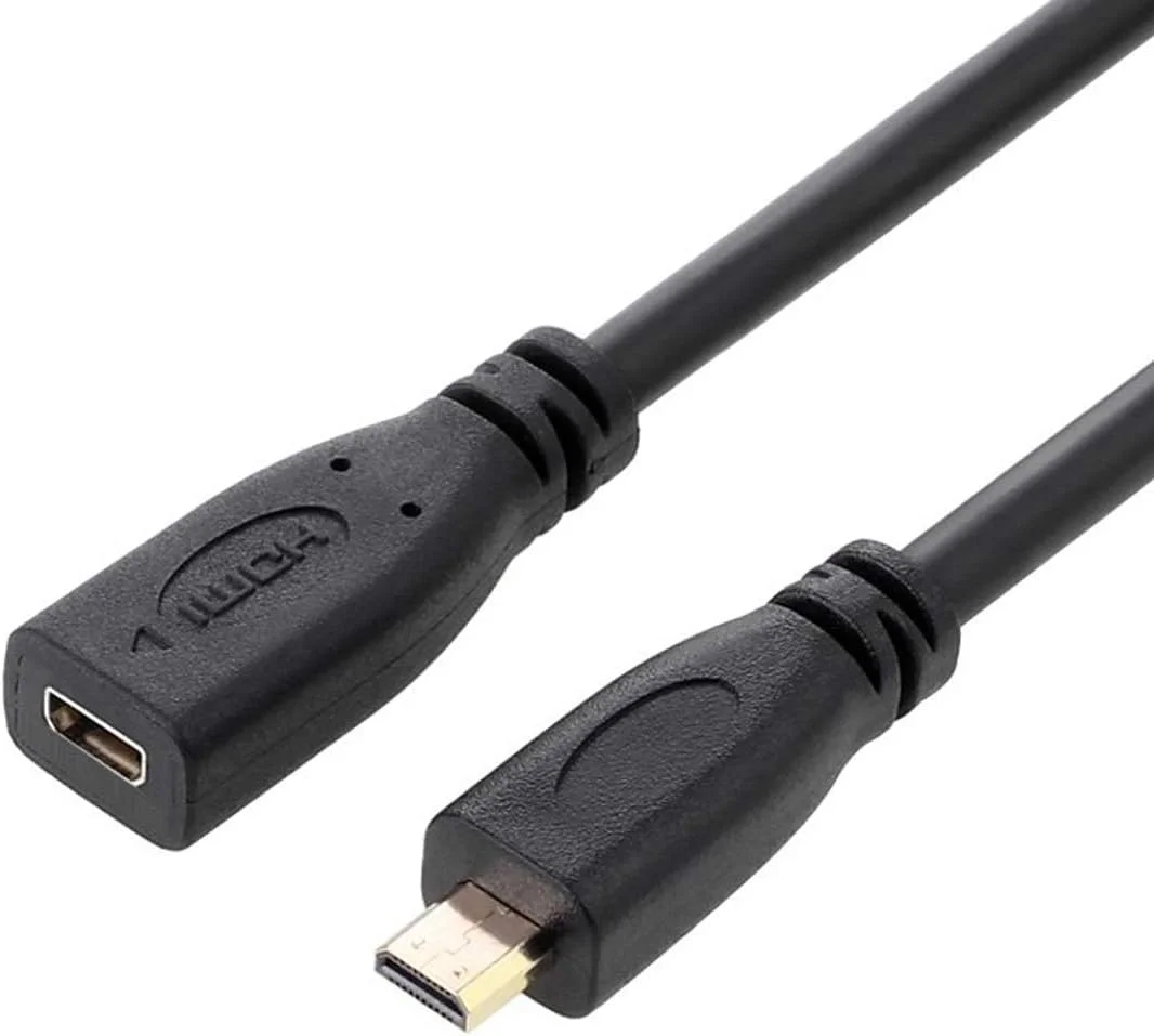 کابل افزایش طول میکرو HDMI نر به میکرو HDMI ماده CY HDMI 1.4 D type، طول 30 سانتی متر