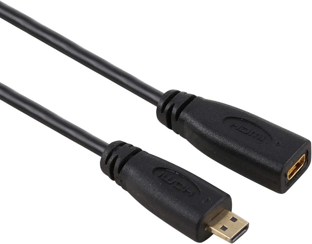 کابل افزایش طول میکرو HDMI نر به میکرو HDMI ماده CY HDMI 1.4 D type، طول 30 سانتی متر