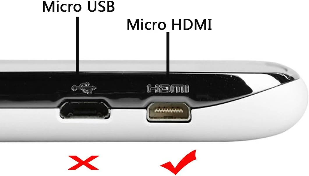 کابل افزایش طول میکرو HDMI 1.4 نر نوع D به مینی HDMI 1.4 مادگی نوع C برای لپ تاپ، کامپیوتر و تلویزیون های HD، طول 10 سانتی متر