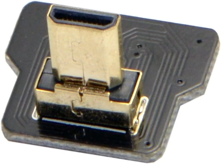 تبدیل میکرو HDMI نوع D نر به بالا با زاویه 90 درجه برای FPV HDTV Multicopter عکاسی هوایی