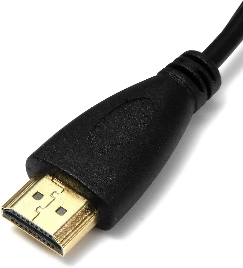 کابل میکرو HDMI به HDMI با زاویه 90 درجه مناسب برای تلفن همراه و تبلت - طول 50 سانتی متر