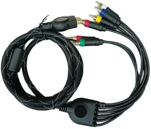 کابل AV کامپوننت برای PS2/PS3، کابل صوتی و تصویری HD 5RCA YPbPr کامپوننت + کابل صوتی و تصویری RCA برای کنسول PS2/PS3