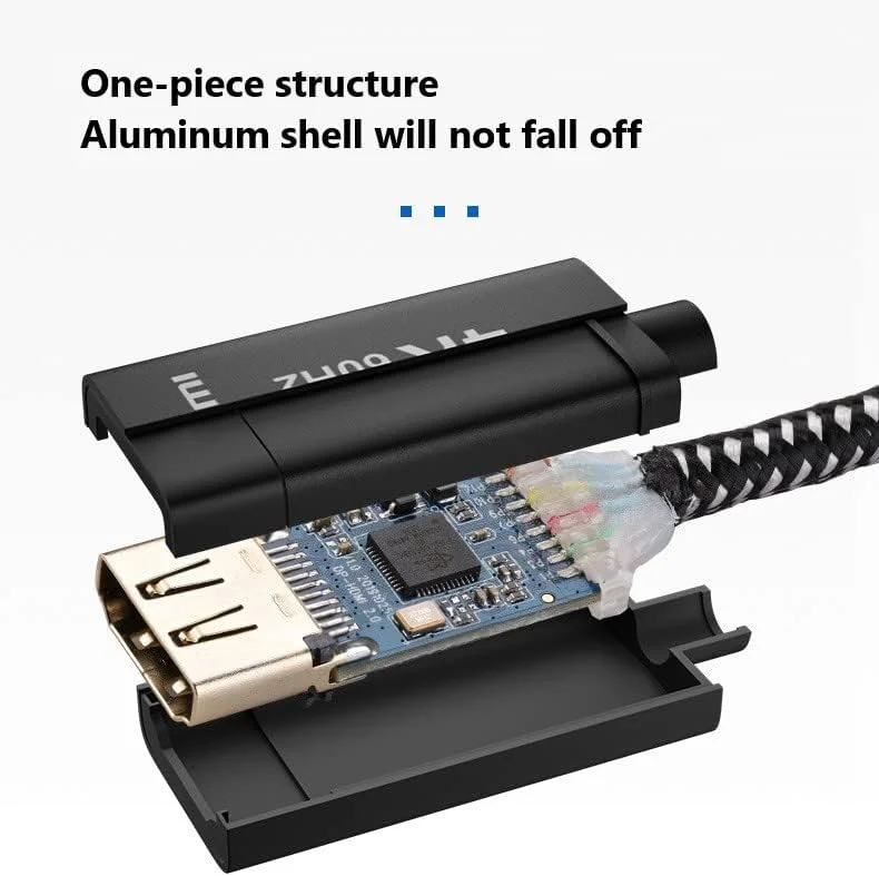 کابل تبدیل DP به HDMI جدید، کارت گرافیک HD 4K، رابط DP به رابط تبدیل داده HDMI2.0، کانکتور 0.2 متری کابل صدا (2)