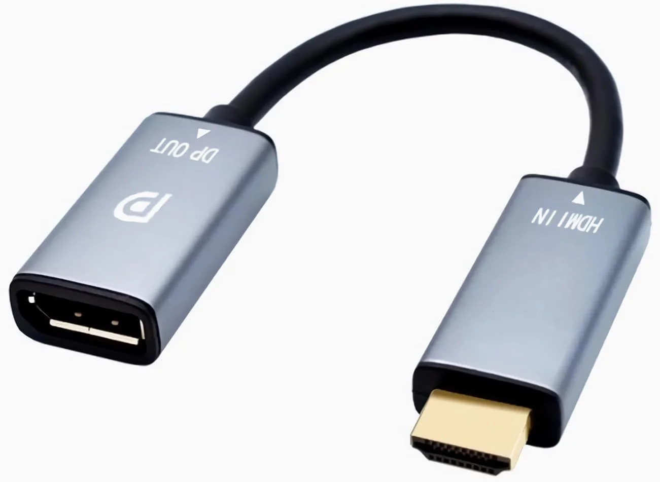 تبدیل HDMI به DisplayPort با کیفیت 4K@60Hz، کابل تبدیل HDMI نر به DP ماده سازگار با کارت گرافیک کامپیوتر، لپ تاپ، مینی NS، PS5/4، Xbox One/360
