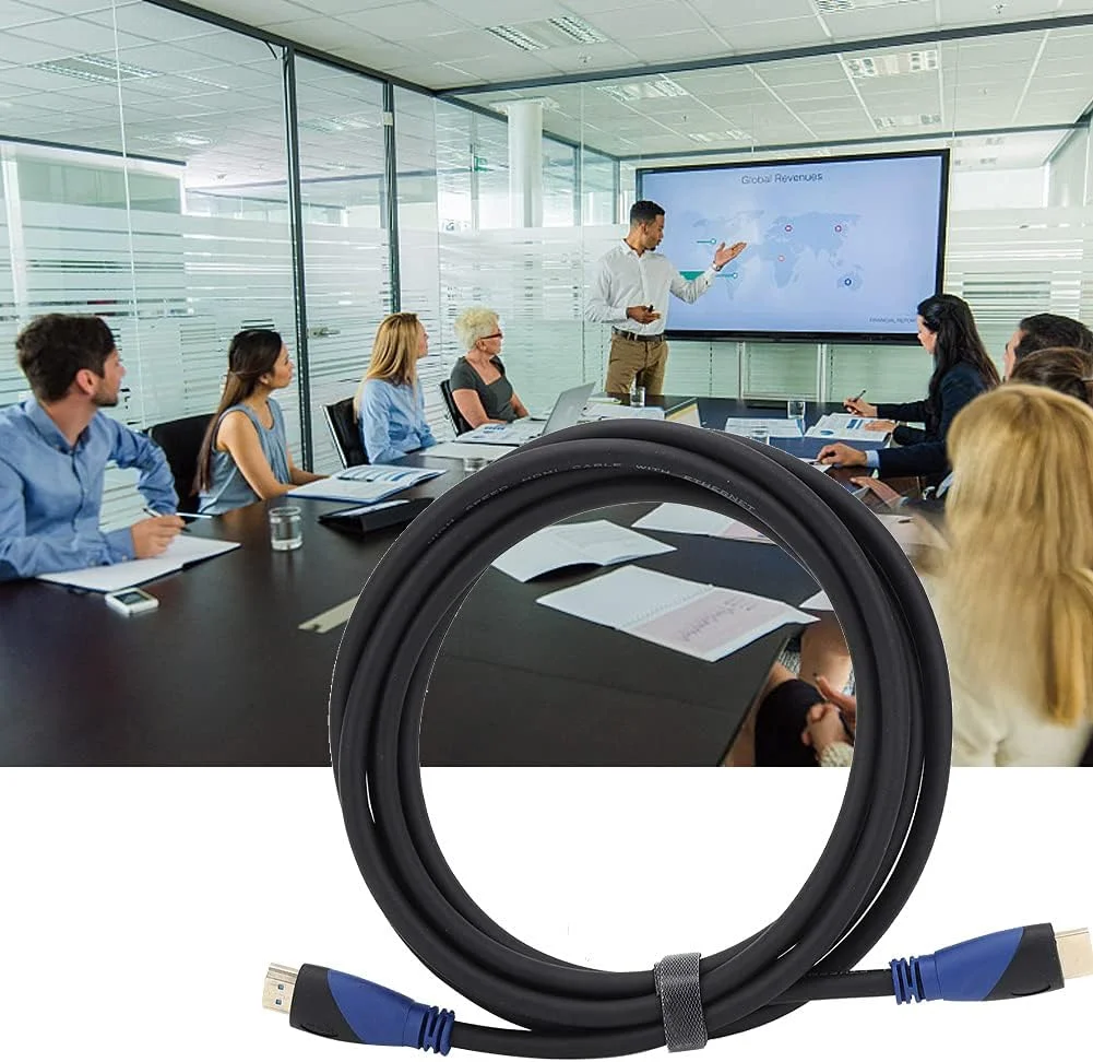 کابل HDMI، کابل چند رسانه ای با کیفیت بالا 30AWG با هسته سیم مسی خالص، کابل HDMI دو رنگ برای تجهیزات صوتی و تصویری (3 متر)