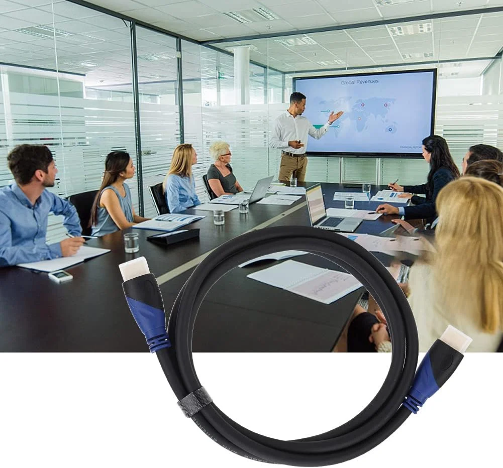 کابل HDMI، کابل چند رسانه ای با کیفیت بالا 30AWG، سیم هسته مسی خالص، کابل HDMI دو رنگ برای تجهیزات صوتی و تصویری (1.5 متر)