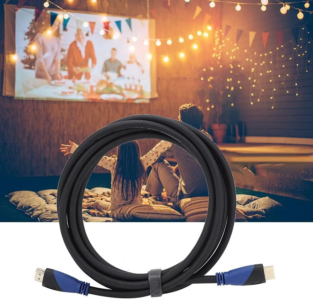 کابل HDMI، کابل چند رسانه ای با کیفیت بالا 30AWG با هسته سیم مسی خالص، کابل HDMI دو رنگ برای تجهیزات صوتی و تصویری (3 متر)