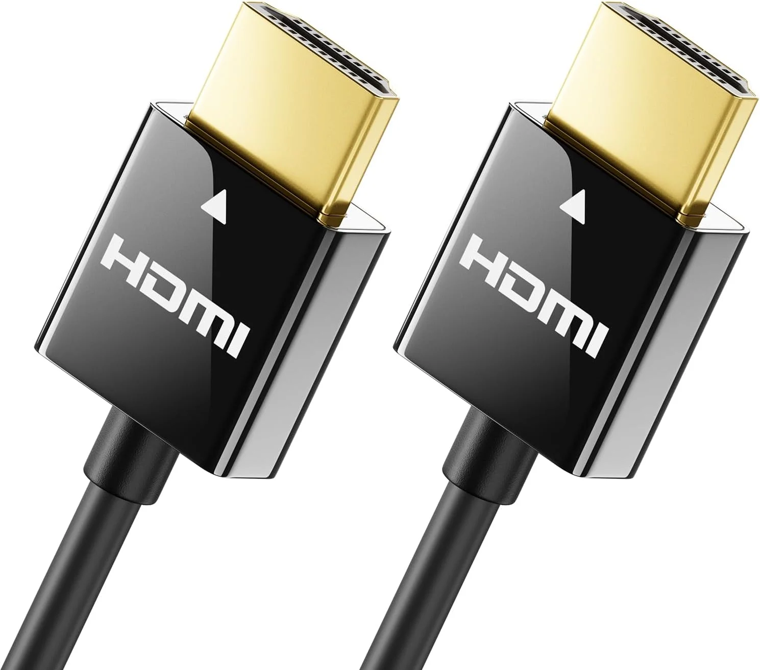 کابل HDMI باریک deleyCON به طول 0.5 متر (کابل HDMI کوچک و انعطاف پذیر) کابل 4K HDMI 2.0 با کیفیت 1080P 2160P UHD ARC HDR 3D برای تلویزیون، مانیتور، پروژکتور، لپ تاپ، نوت بوک، کامپیوتر، PS4، PS5، XBOX - مشکی