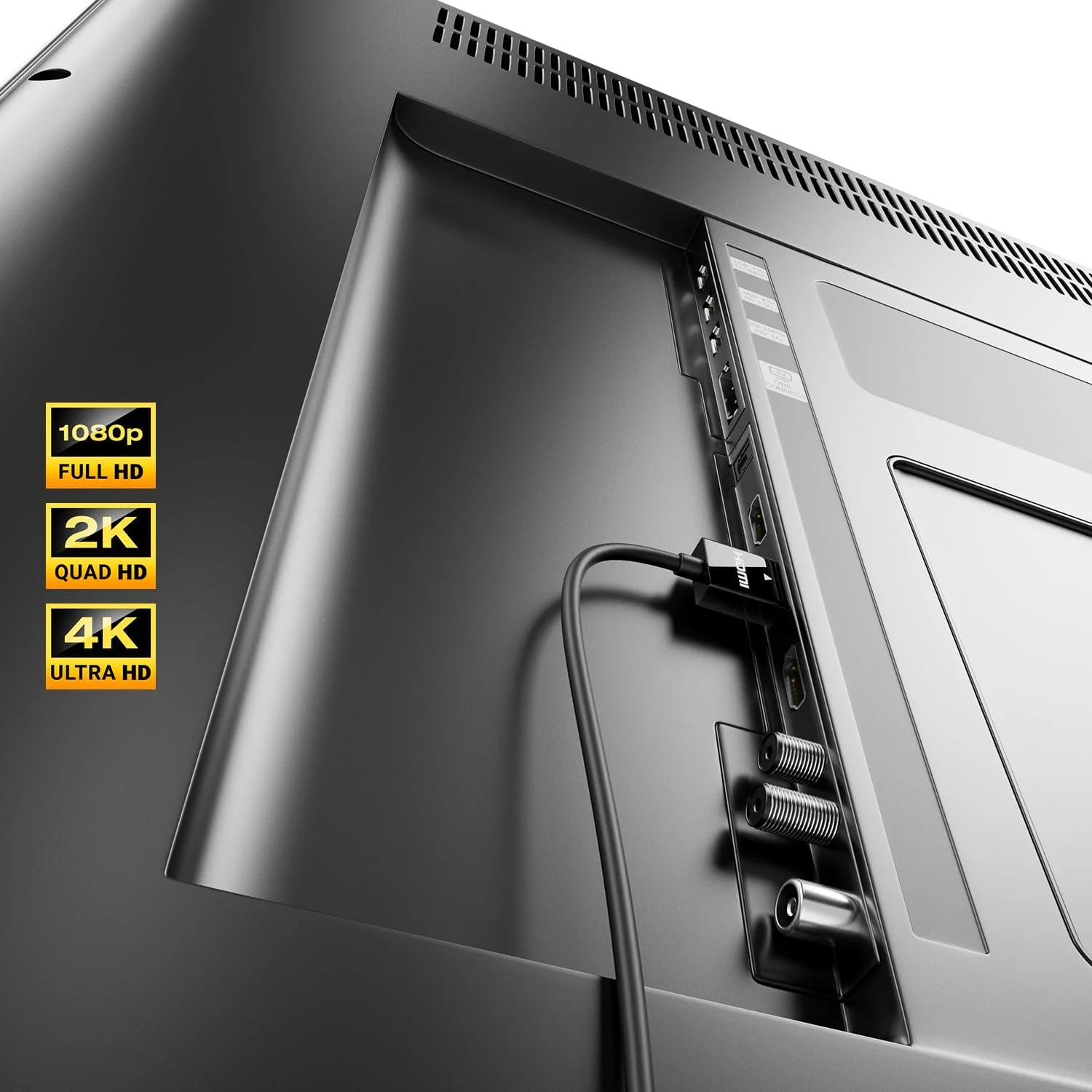 کابل HDMI باریک deleyCON به طول 0.5 متر (کابل HDMI کوچک و انعطاف پذیر) کابل 4K HDMI 2.0 با کیفیت 1080P 2160P UHD ARC HDR 3D برای تلویزیون، مانیتور، پروژکتور، لپ تاپ، نوت بوک، کامپیوتر، PS4، PS5، XBOX - مشکی