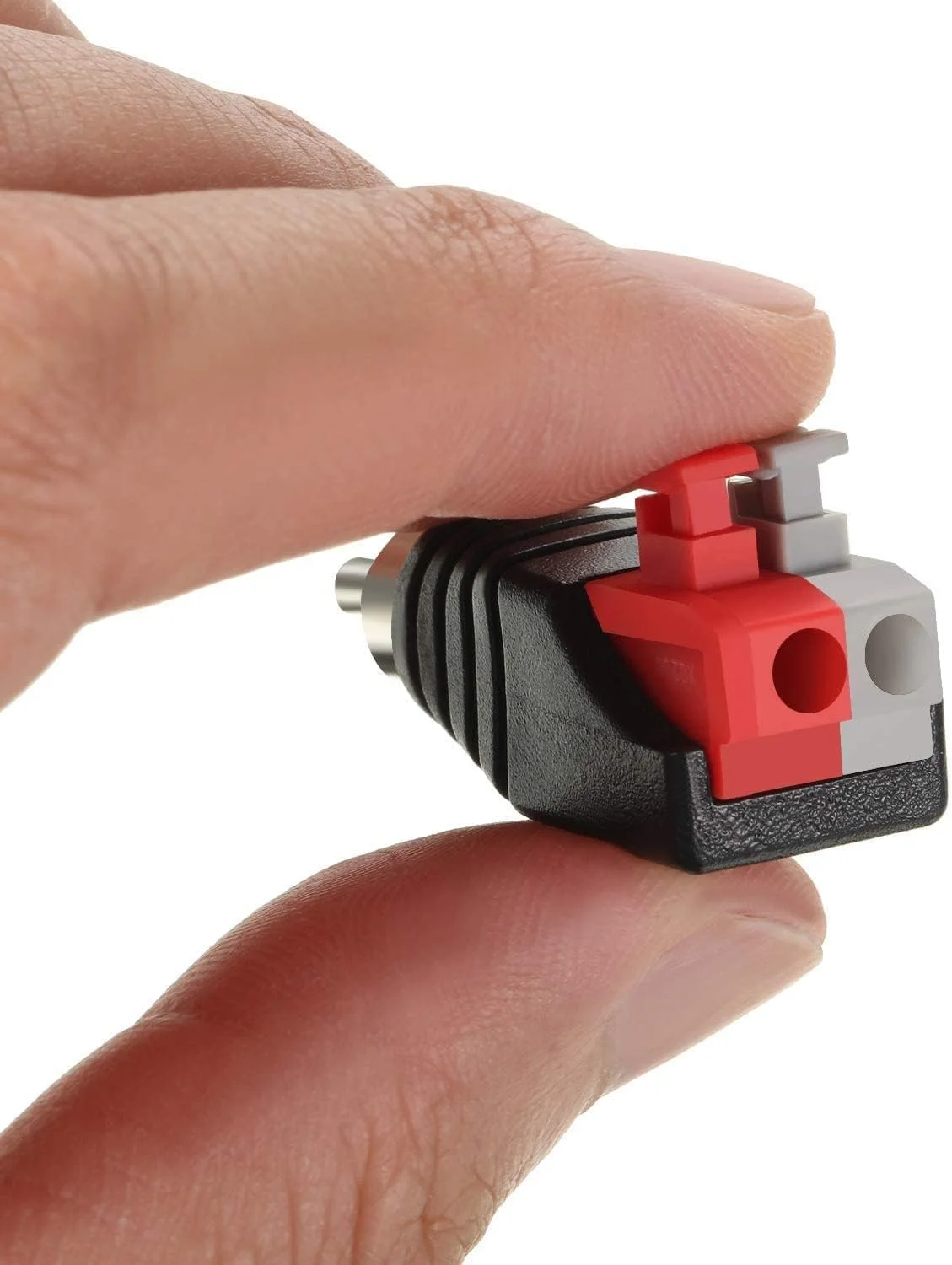 بسته 10 عددی آداپتور کابل سیم بلندگو به کانکتور RCA، RCA نری به ترمینال پیچی AV 2، پلاگین جک صوتی تصویری