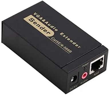 افزایش دهنده VGA مدل DKURVE® 1080P با صدا از طریق کابل Cat5/6 تا 100 متر، تبدیل کننده VGA به RJ45 اترنت برای لپ تاپ و پروژکتور افزایش دهنده VGA مدل DKURVE® 1080P با صدا از طریق کابل Cat5/6 تا 100 متر، تبدیل کننده VGA به RJ45 اترنت برای لپ تاپ و پروژکتور