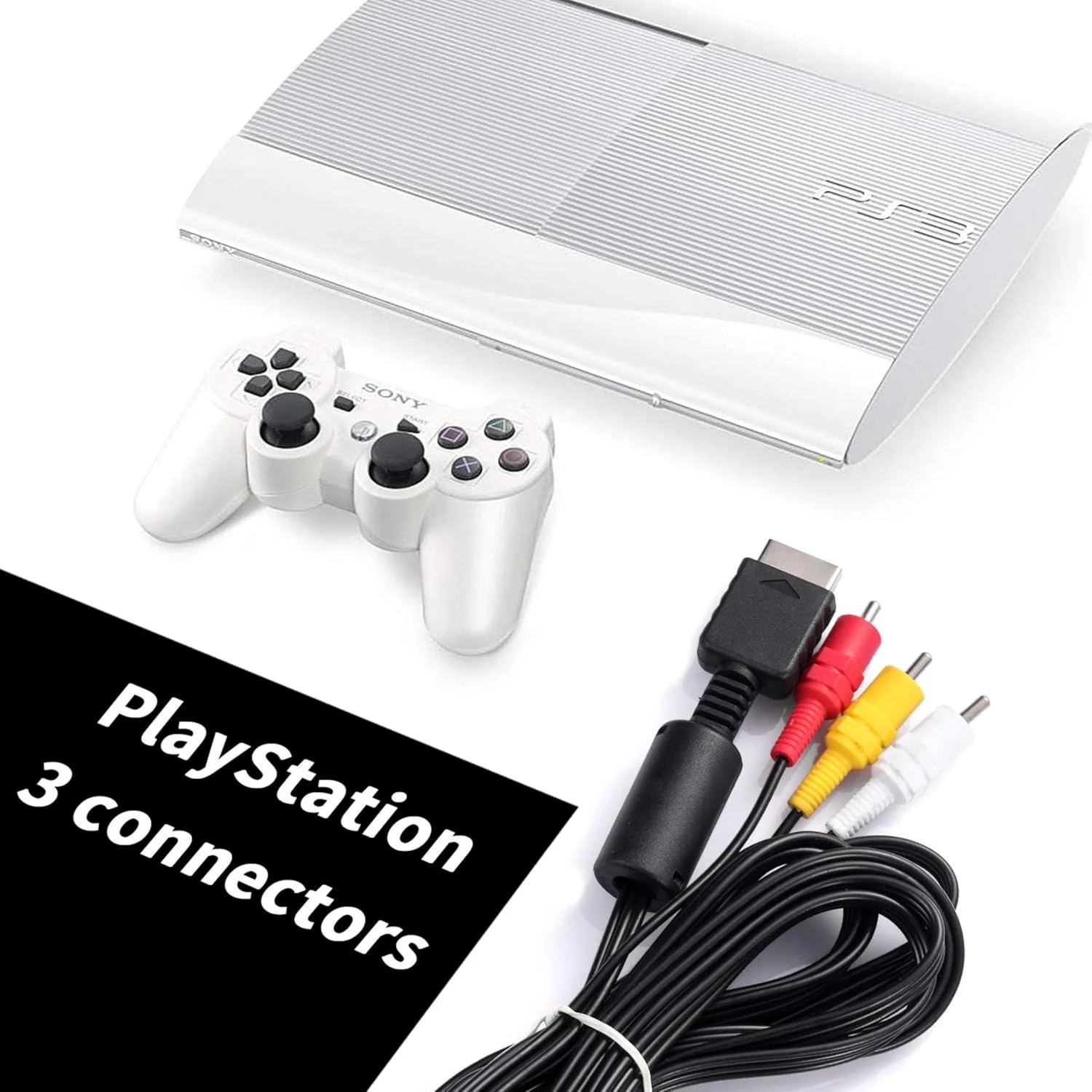 PS1 PS2 PS3 SYSTEM AV Audio Video Cable Cord,Multimedia Durable and Highly Functional Cable PS1 PS2 PS3 SYSTEM AV Audio Video Cable Cord,Multimedia Durable and Highly Functional Cable