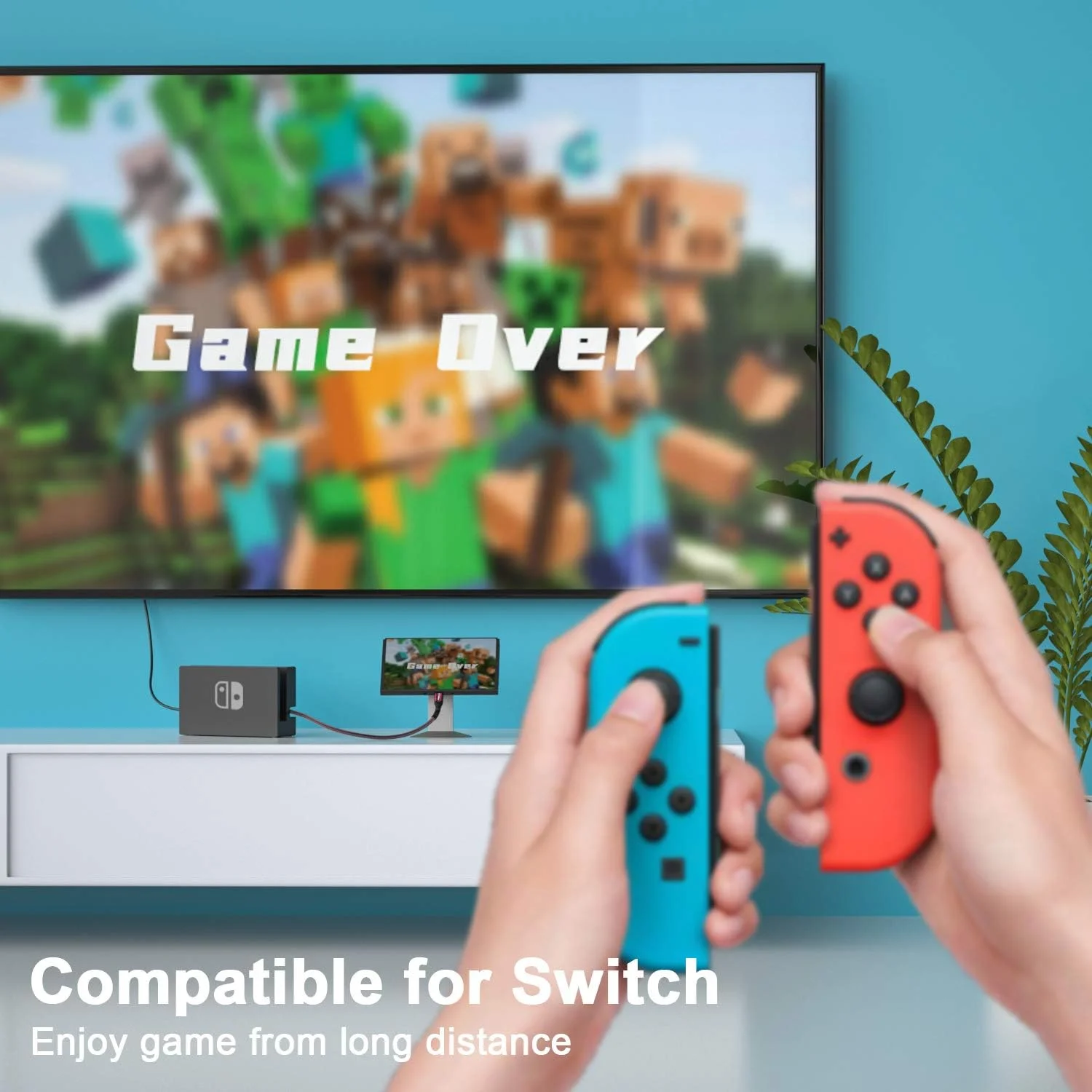 کابل افزایش طول USB C فاسگیر، 10 گیگابیت بر ثانیه، USB 3.1 نسل 2، نر به ماده، پشتیبانی از خروجی صدا و تصویر 4K، سازگار با پورت Thunderbolt 3، مک‌بوک پرو، دل XPS، سوییچ، هاب USB-C، PS VR2 (1.8 متر، قرمز)