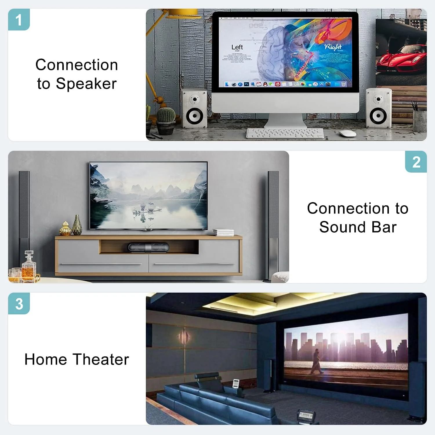 کابل 3 فیش RCA (3 متر) - کابل صوتی/تصویری RCA با زاویه 90 درجه، روکش طلایی ممتاز، 3 نری به 3 نری کامپوزیت