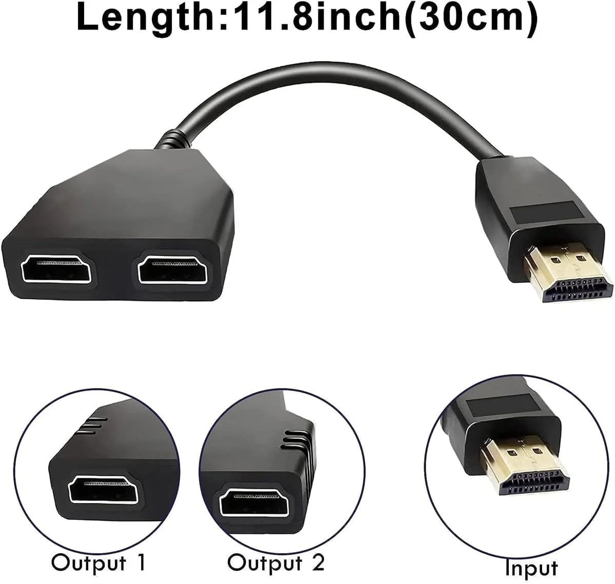 کابل تبدیل HDMI 1080P، یک به دو نر به دو ماده، پشتیبانی از ویدئو و صدا همزمان روی دو تلویزیون