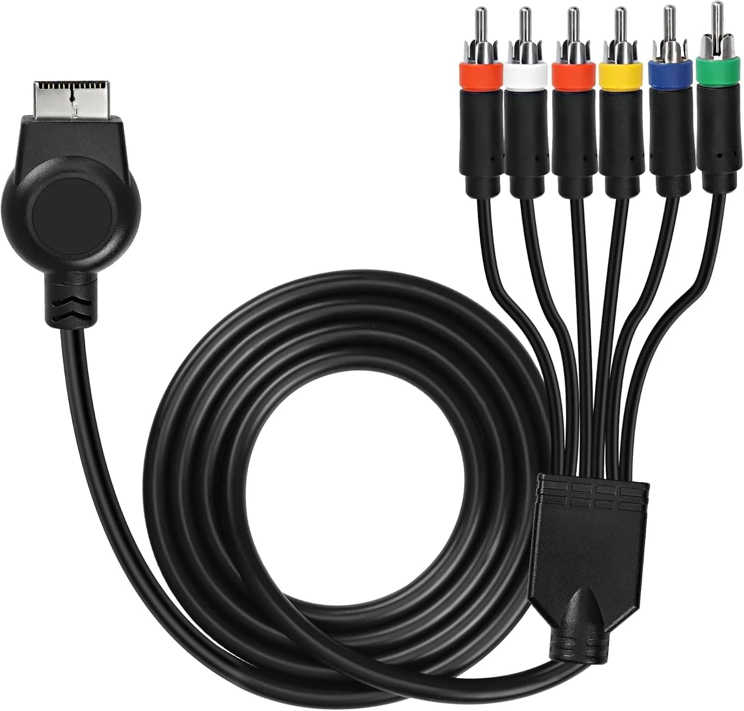 کابل کامپوننت فنری X، کابل صوتی تصویری 1.8 متری مشکی 5RCA YPbPr، کابل کامپوننت AV با کیفیت خوب برای HDTV EDTV، مبدل آداپتور RCA ممتاز برای سیستم های سینمای خانگی