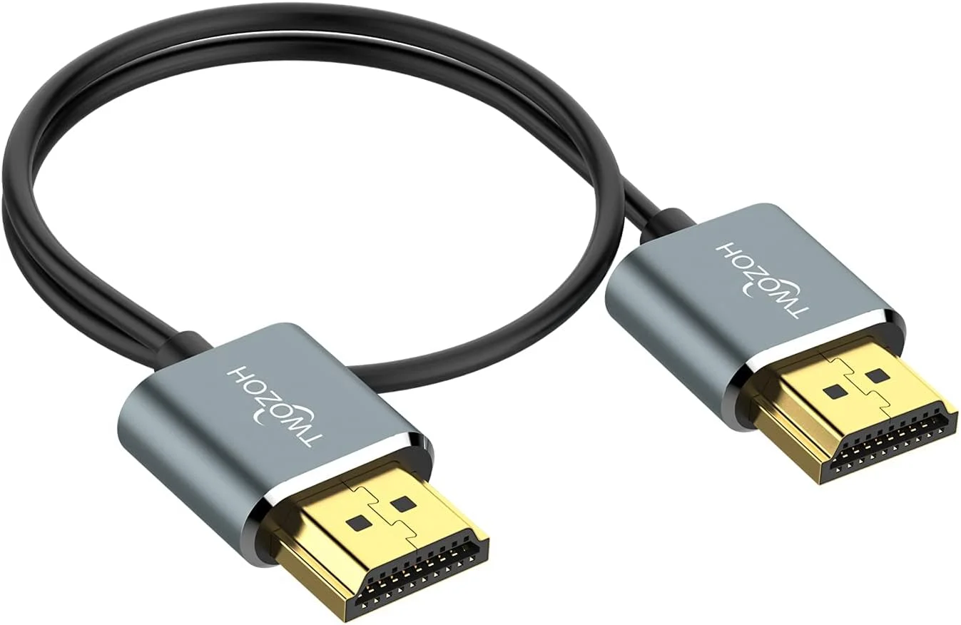کابل HDMI به HDMI فوق العاده نازک Twozoh طول 2 متر، کابل HDMI 2.0 بسیار باریک، کابل HDMI فوق العاده انعطاف پذیر پشتیبانی از 3D/4K@60Hz, 2160P, 1080P کابل HDMI به HDMI فوق العاده نازک Twozoh طول 2 متر، کابل HDMI 2.0 بسیار باریک، کابل HDMI فوق العاده انعطاف پذیر پشتیبانی از 3D/4K@60Hz, 2160P, 1080P