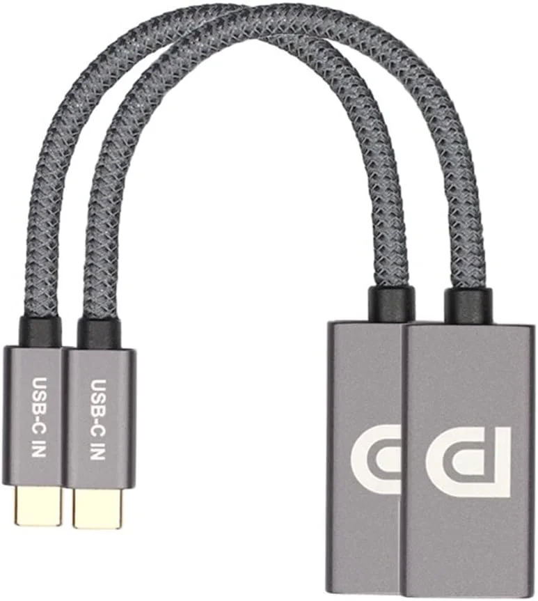 کابل تبدیل Type-C به DP، انتقال صدا و تصویر HD از کامپیوتر و موبایل به همراه مبدل صفحه نمایش، کابل بافته شده صوتی 0.2 متری (2)