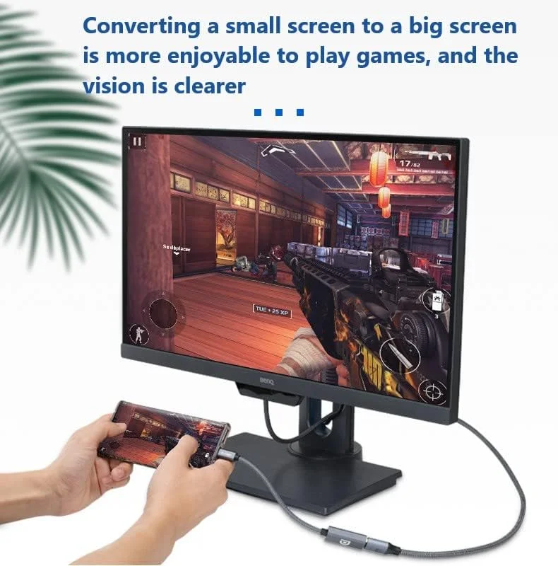 کابل تبدیل Type-C به DP، انتقال صدا و تصویر HD از کامپیوتر و موبایل به همراه مبدل صفحه نمایش، کابل بافته شده صوتی 0.2 متری (2)