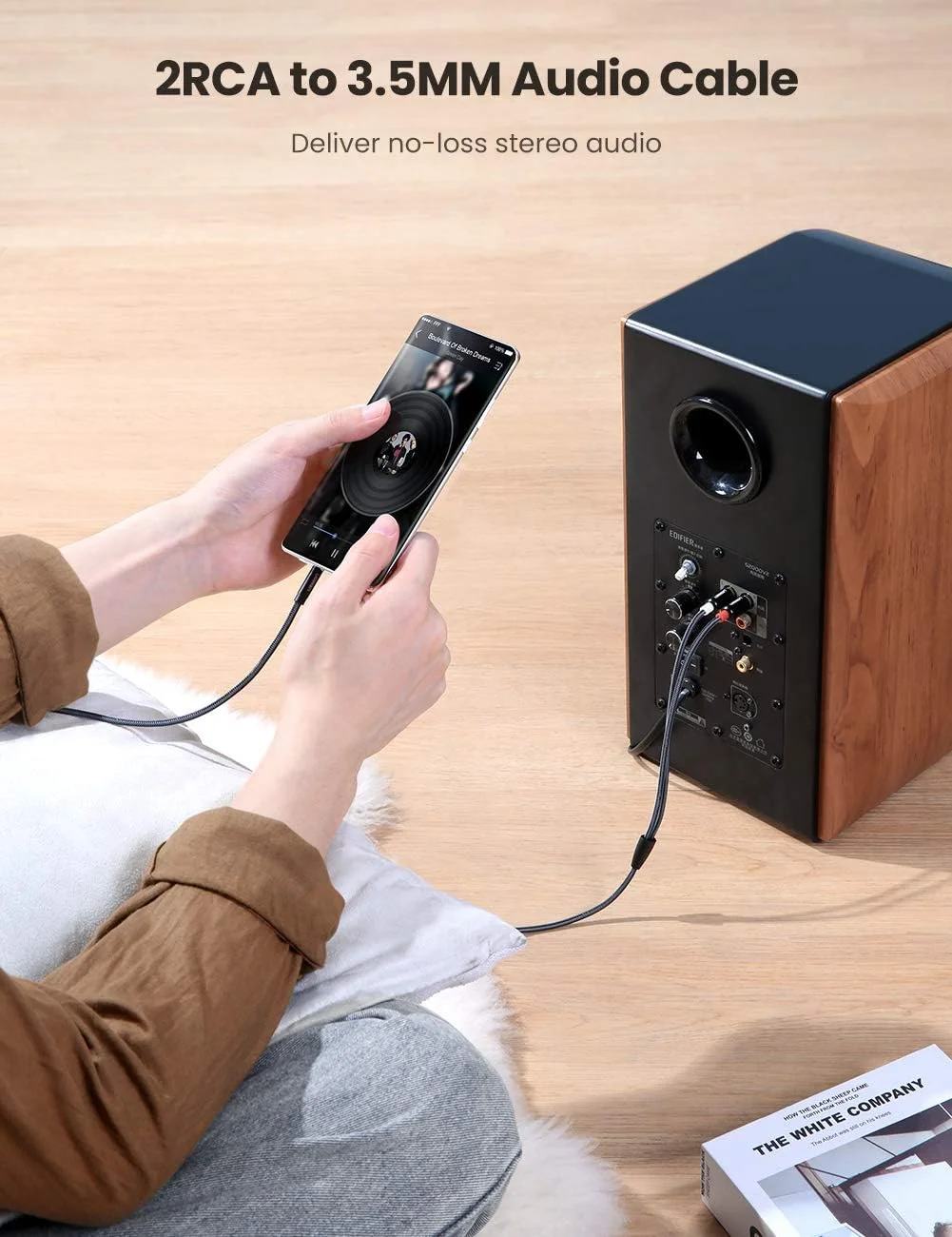 کابل صوتی UGREEN RCA به 3.5 میلیمتری 1 متری، 2 RCA نر به جک استریو 3.5 میلیمتری (1/8 اینچ) کابل کمکی بافته شده نایلونی Y برای کنترلر DJ، دالبی دیجیتال، DTS، بلندگو، کانکتور با روکش طلا، مشکی کابل صوتی UGREEN RCA به 3.5 میلیمتری 1 متری، 2 RCA نر به جک استریو 3.5 میلیمتری (1/8 اینچ) کابل کمکی بافته شده نایلونی Y برای کنترلر DJ، دالبی دیجیتال، DTS، بلندگو، کانکتور با روکش طلا، مشکی