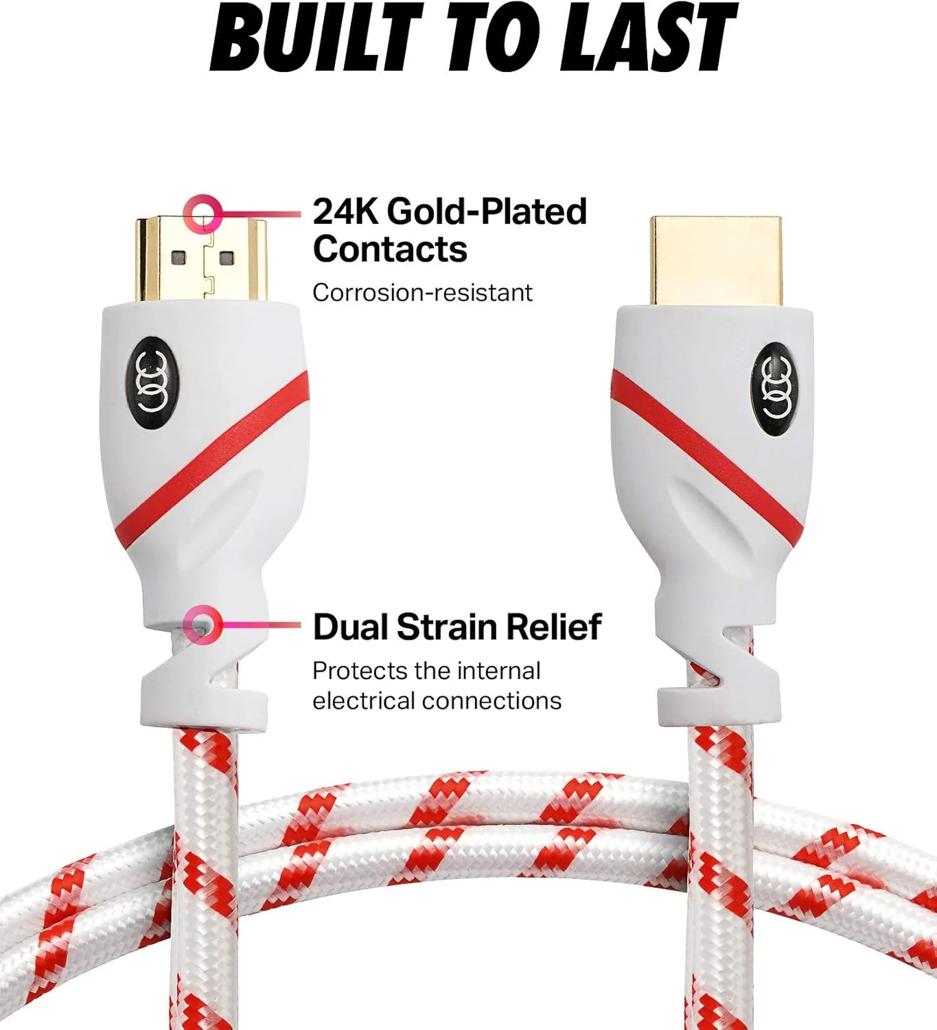 کابل HDMI با وضوح فوق العاده 15 فوت - بسته 2 عددی - رزولوشن 4K UHD 2.0b - پشتیبانی از اترنت HDR ویدئو HD پهنای باند 18 گیگابیت بر ثانیه - کانال بازگشت صدا - 15 فوت (4.5 متر) HDMI پرسرعت کابل HDMI با وضوح فوق العاده 15 فوت - بسته 2 عددی - رزولوشن 4K UHD 2.0b - پشتیبانی از اترنت HDR ویدئو HD پهنای باند 18 گیگابیت بر ثانیه - کانال بازگشت صدا - 15 فوت (4.5 متر) HDMI پرسرعت