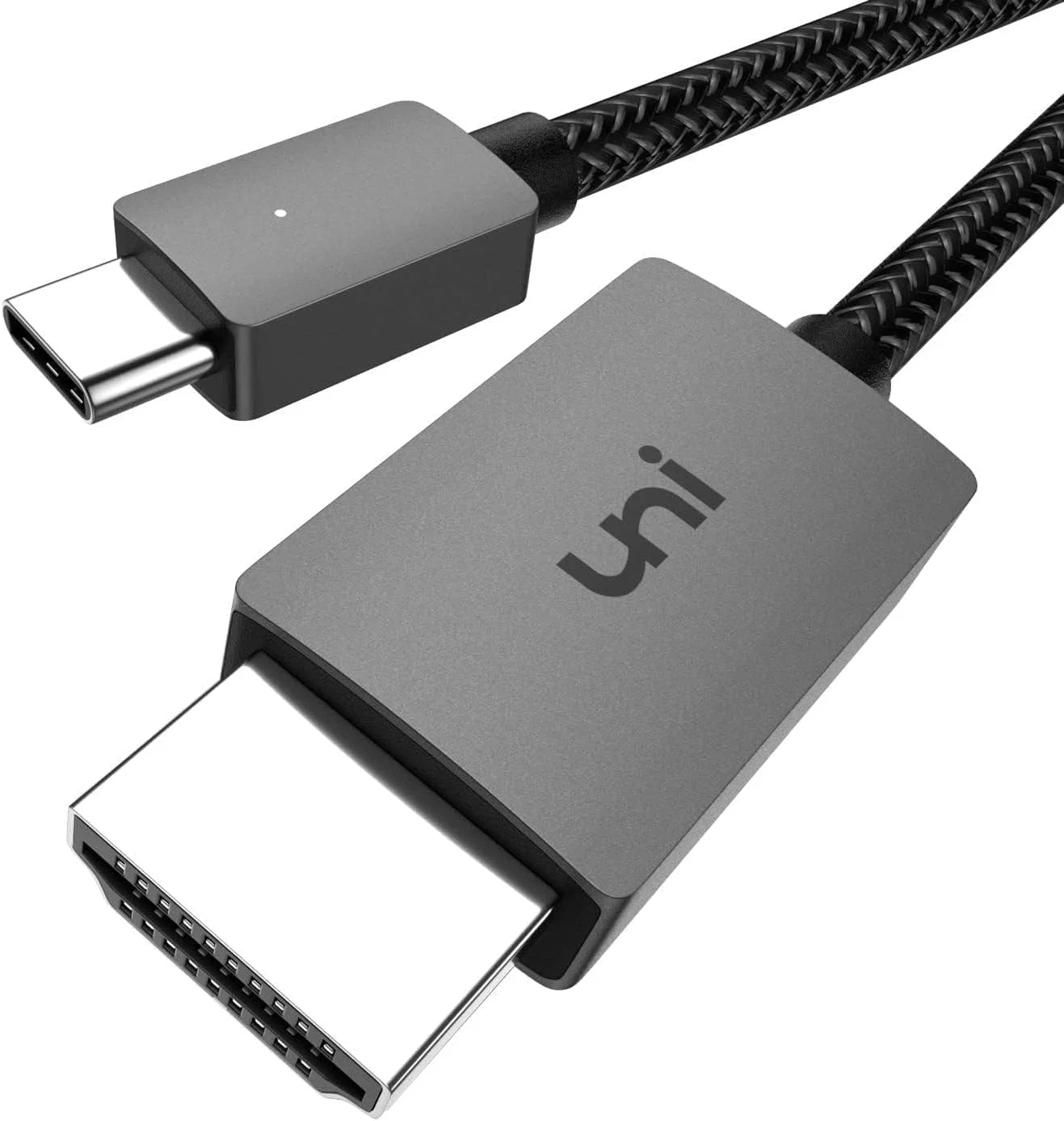 کابل USB C به HDMI یونی، [4K، سرعت بالا] USB Type-C به HDMI برای دفتر کار خانگی، [سازگار با Thunderbolt 3/4] برای iPhone 15 Pro/Pro Max، MacBook Pro/Air، iPad Pro/Air، iMac، S23، XPS 17 و غیره - 1.8 متر